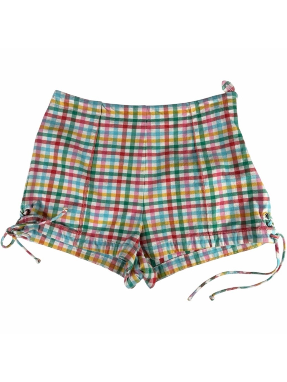 Maeve Anthropologie Gingham Micro Mini Shorts Size 8 - Picture 2 of 7